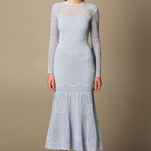 Alexander McQueen mid-length, crochet, long sleeve dress